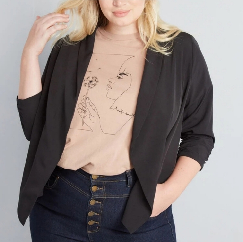Modcloth Marketing Maven Black Blazer